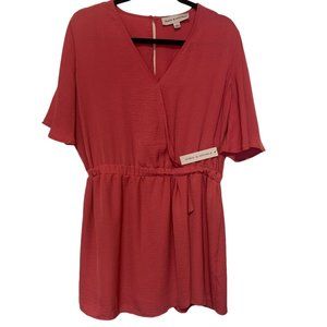 NWT Emma & Michele Pink Short Jumper, Size Large